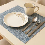 Blue Textured PVC Table Placemats Set of 6