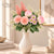 Blush Garden Mixed Artificial Flower Bouquet | Set of 2