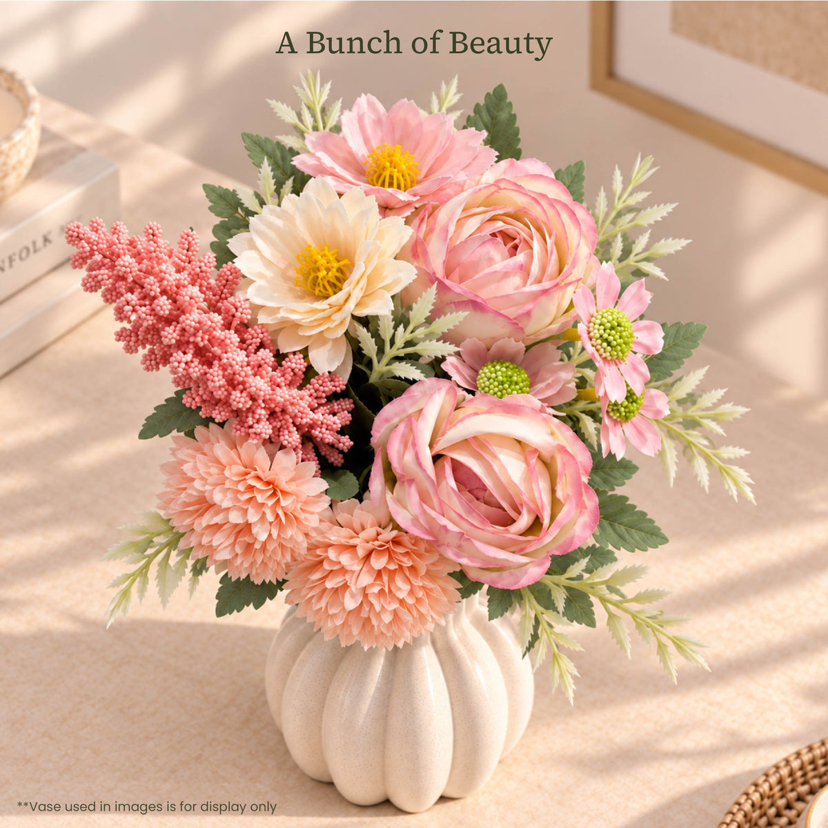 Blush Garden Mixed Artificial Flower Bouquet
