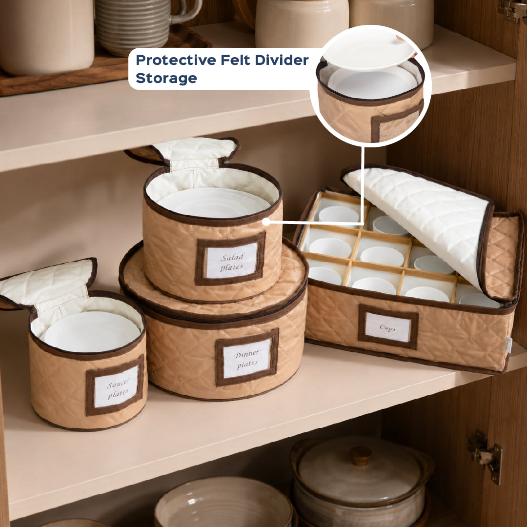 Luxe Dinnerware Storage Organizer Set - Homestrap
