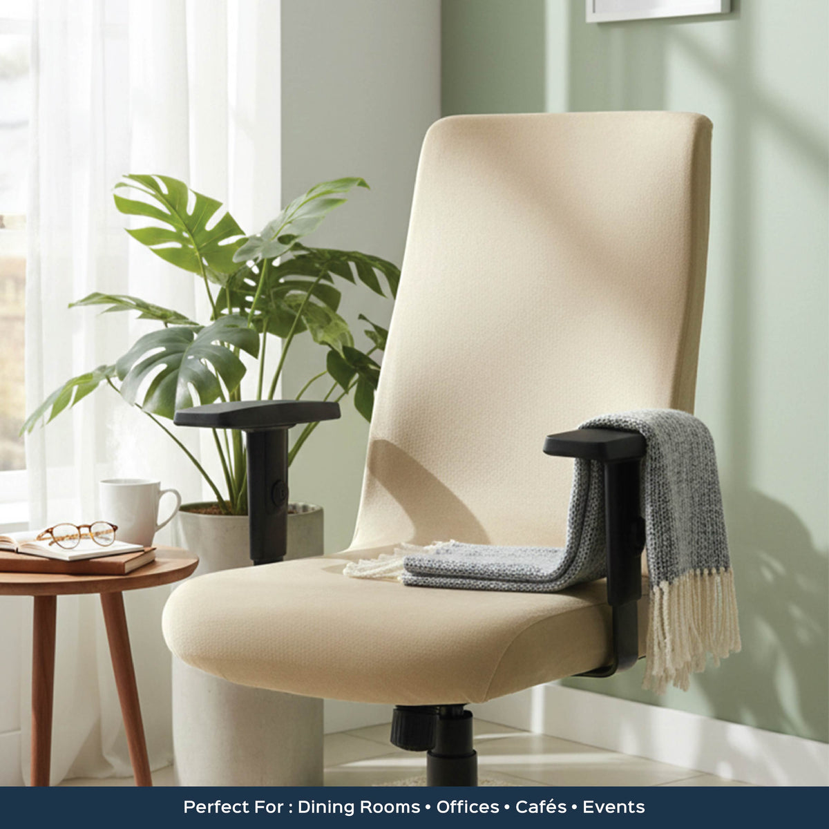 Velvet Stretchable Chair Cover - Homestrap