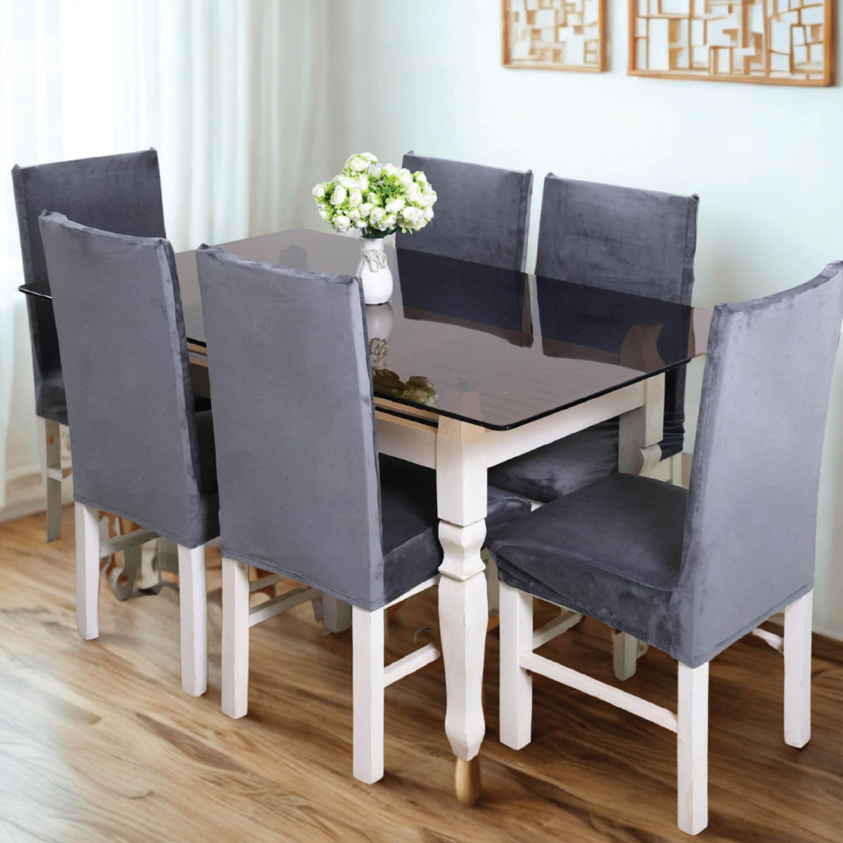 Velvet Stretchable Chair Cover - Homestrap