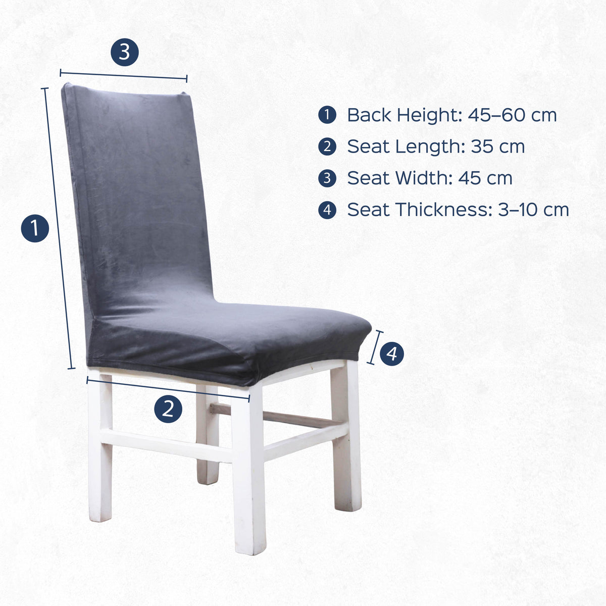 Velvet Stretchable Chair Cover - Homestrap