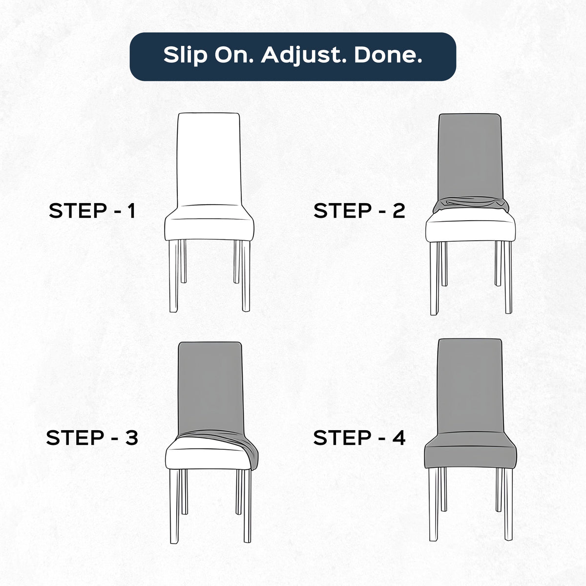 Velvet Stretchable Chair Cover - Homestrap