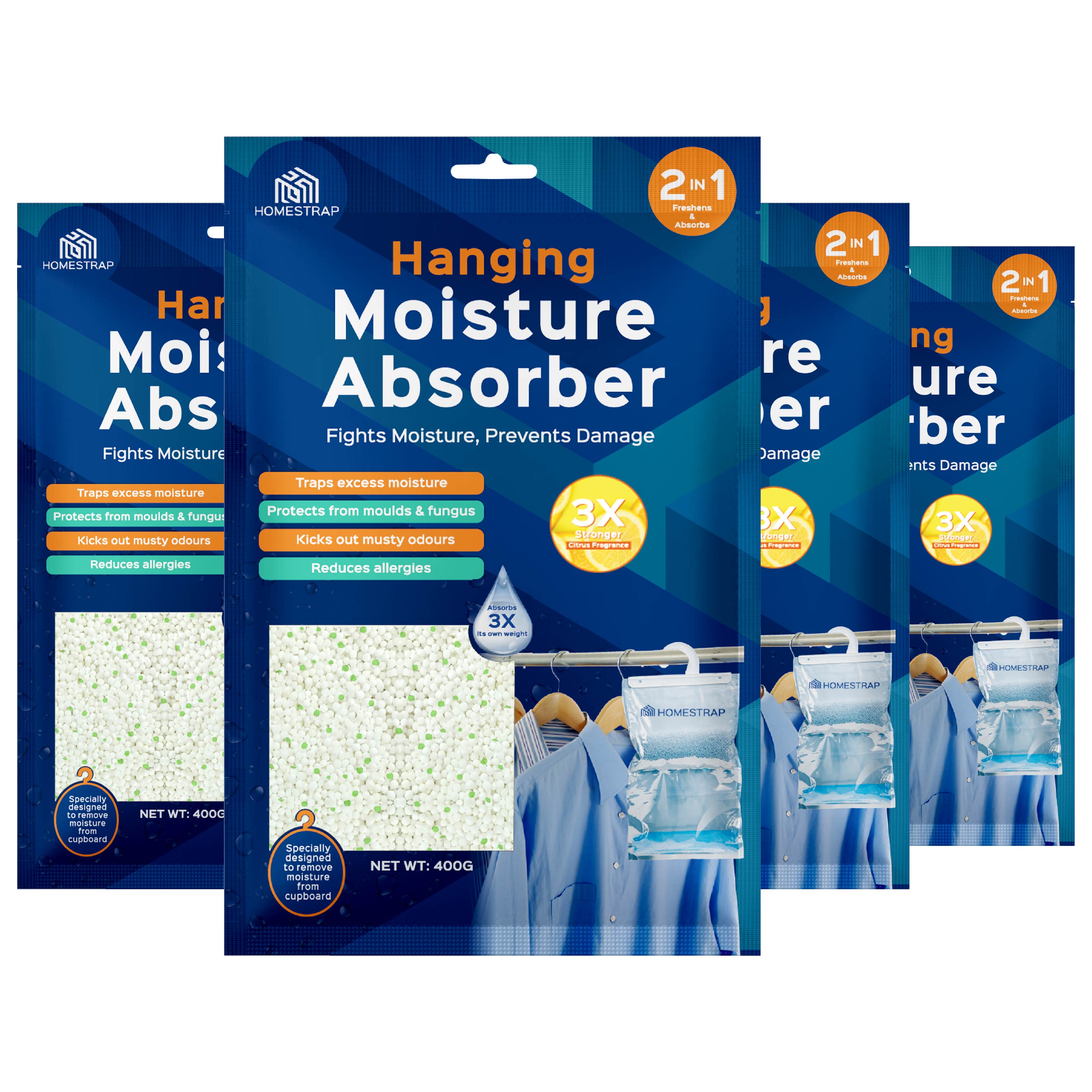 Moisture Absorber Hanging Pouch 400 Gram