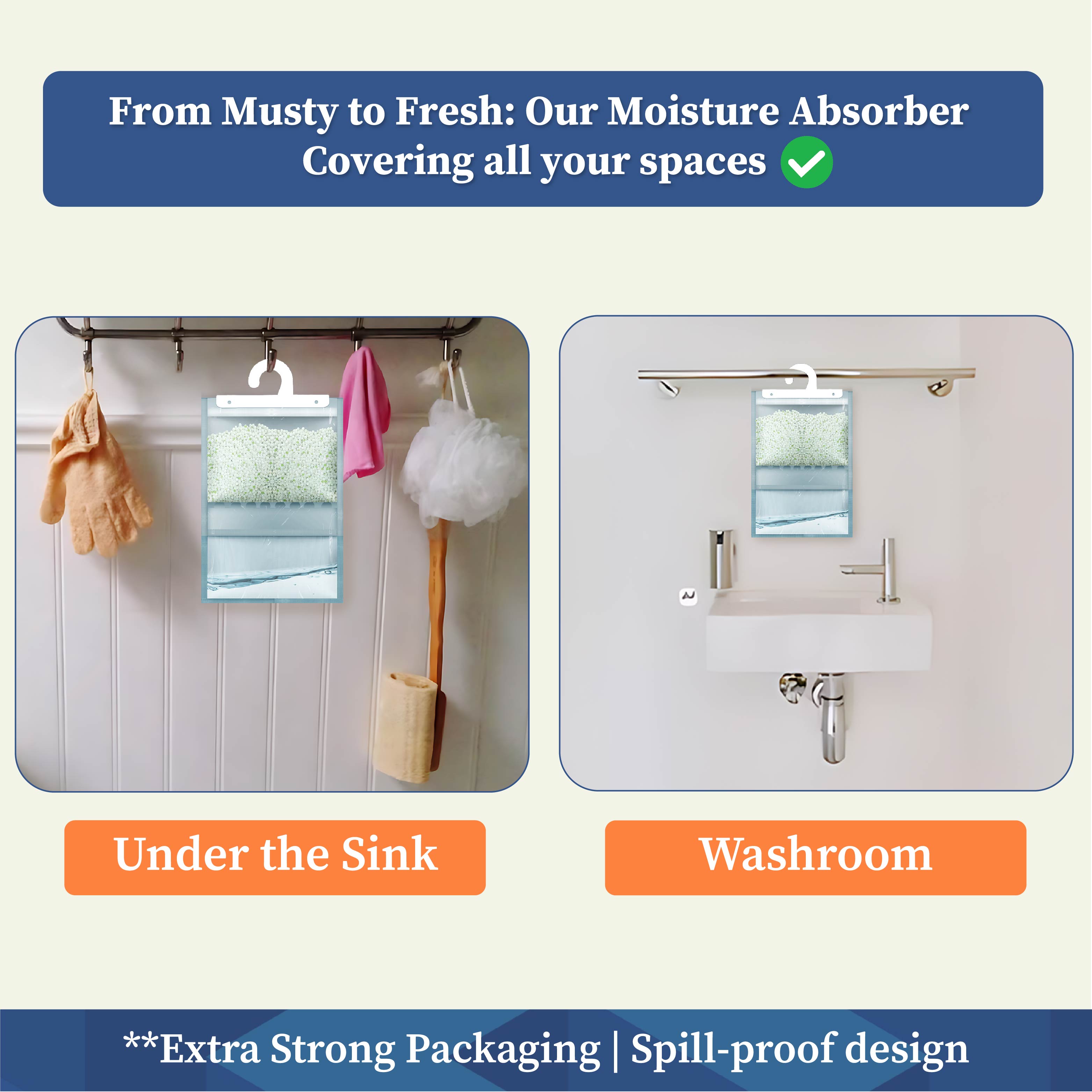 Moisture Absorber Hanging Pouch 400 Gram