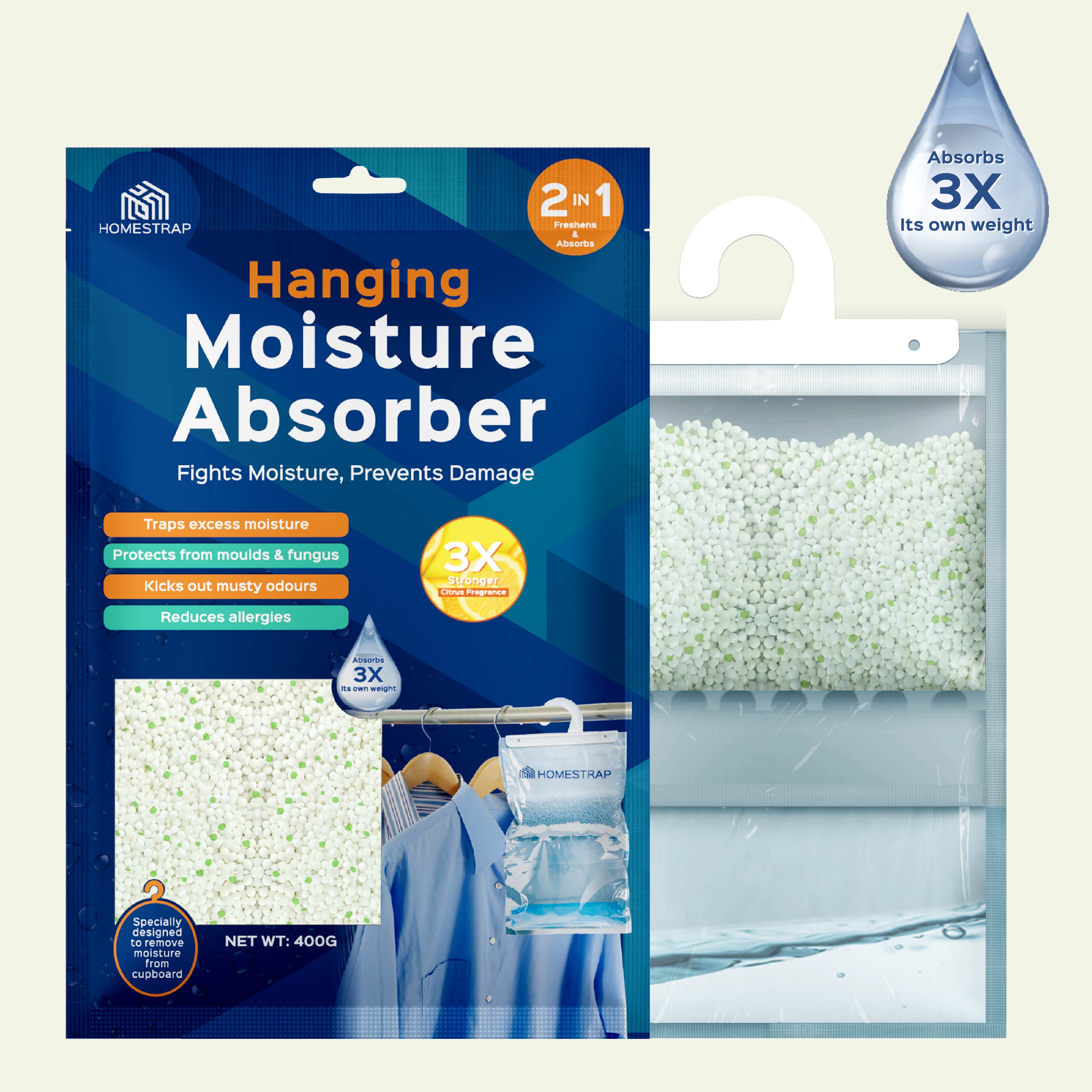 Moisture Absorber Hanging Pouch 400 Gram