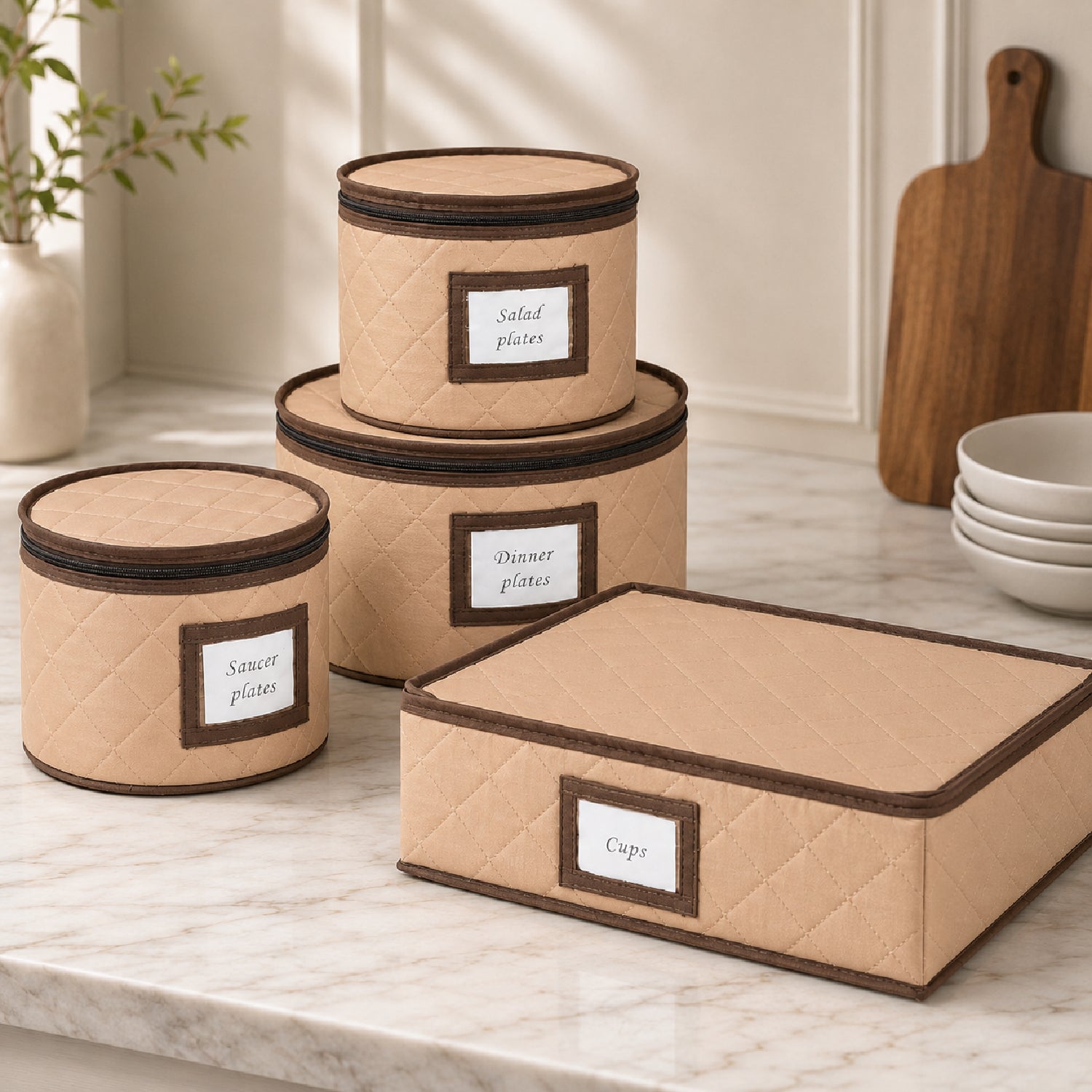 Luxe Dinnerware Storage Organizer Set