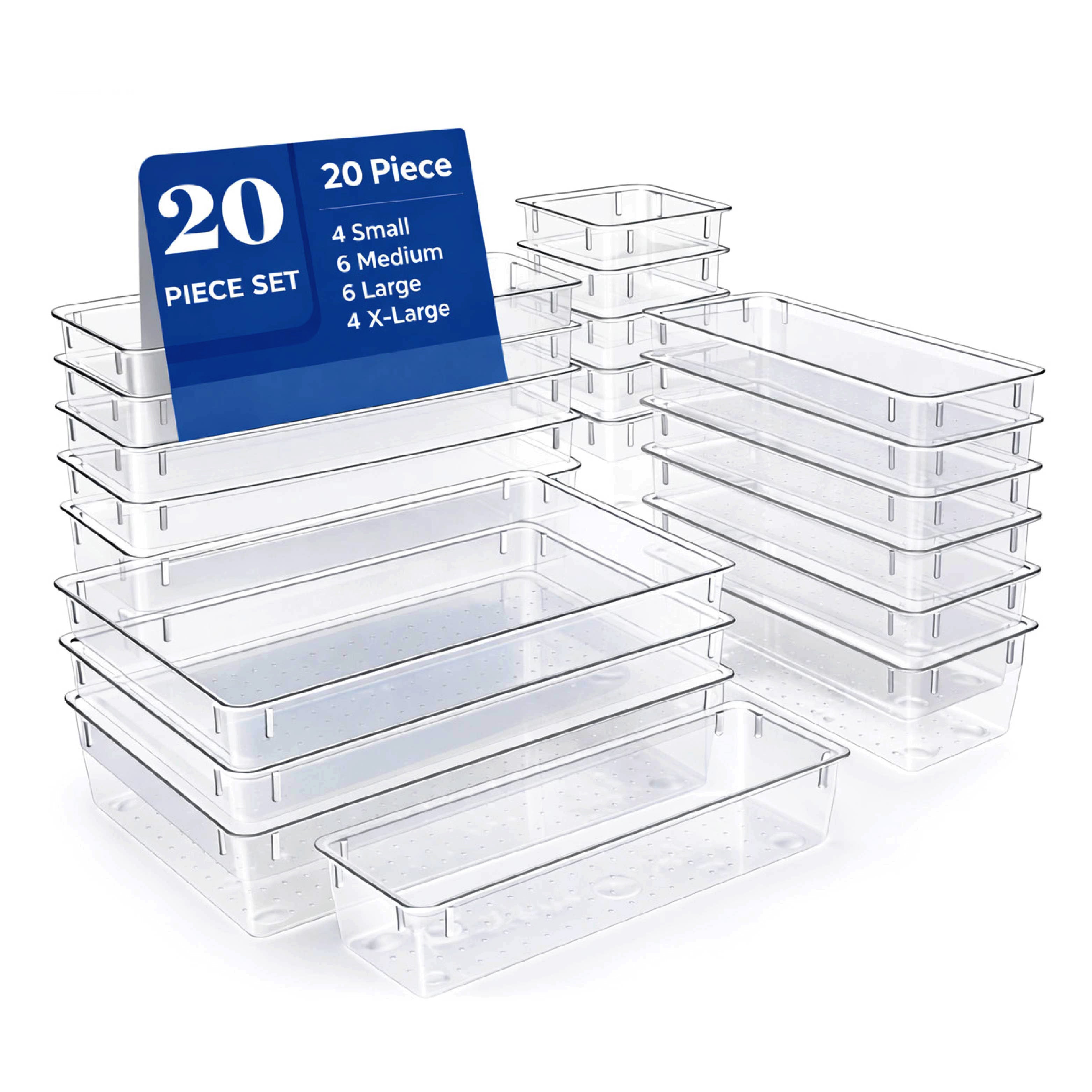 Acrylic Drawer Organizer Set of 20