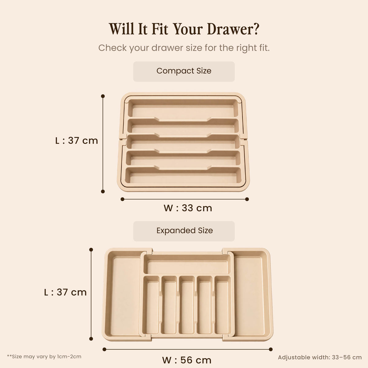 Expand & Sort – Expandable Drawer Organizer