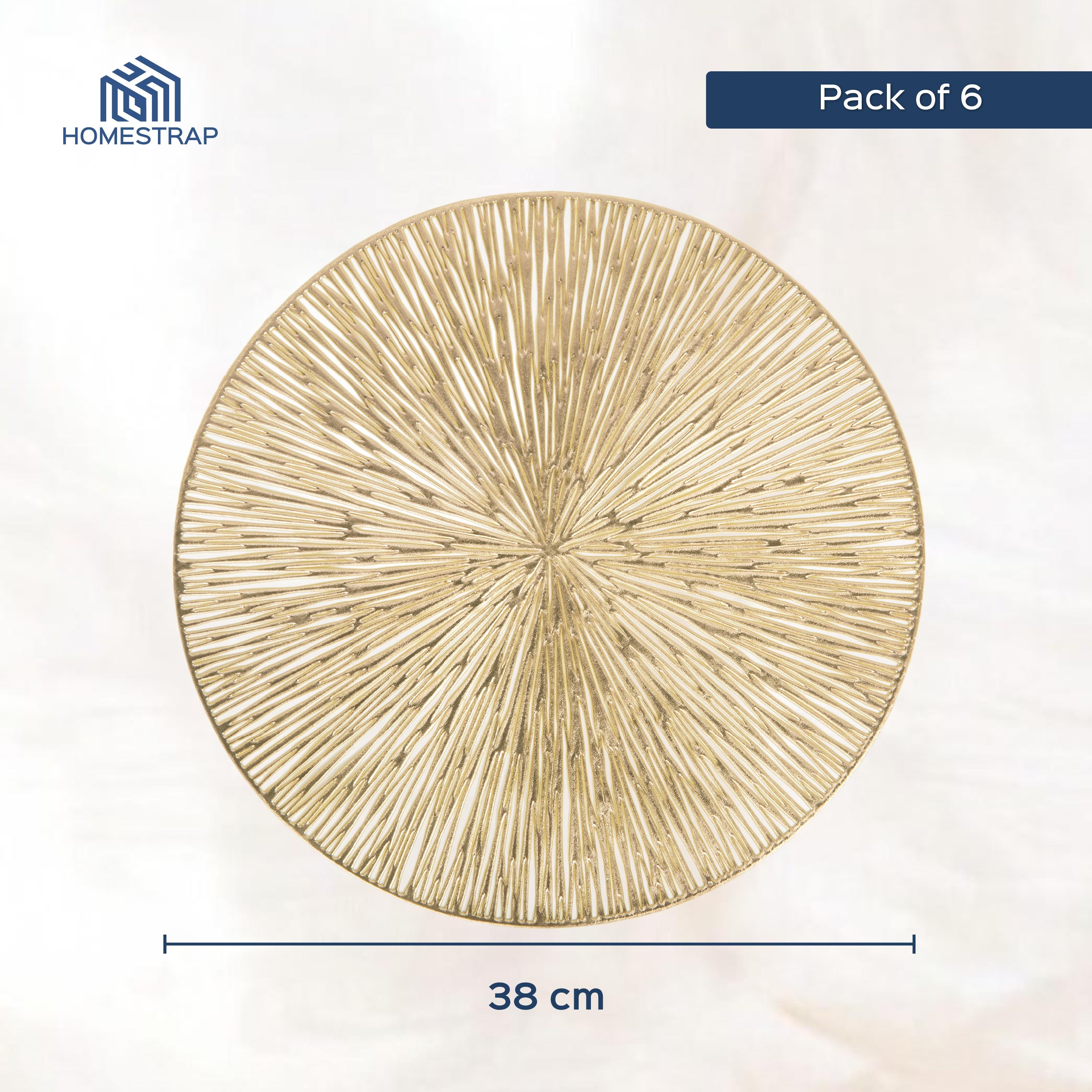 Decorative Round Dinning Table Placemats Set of 6