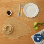 Leaf Dining Table Placemats Set of 6