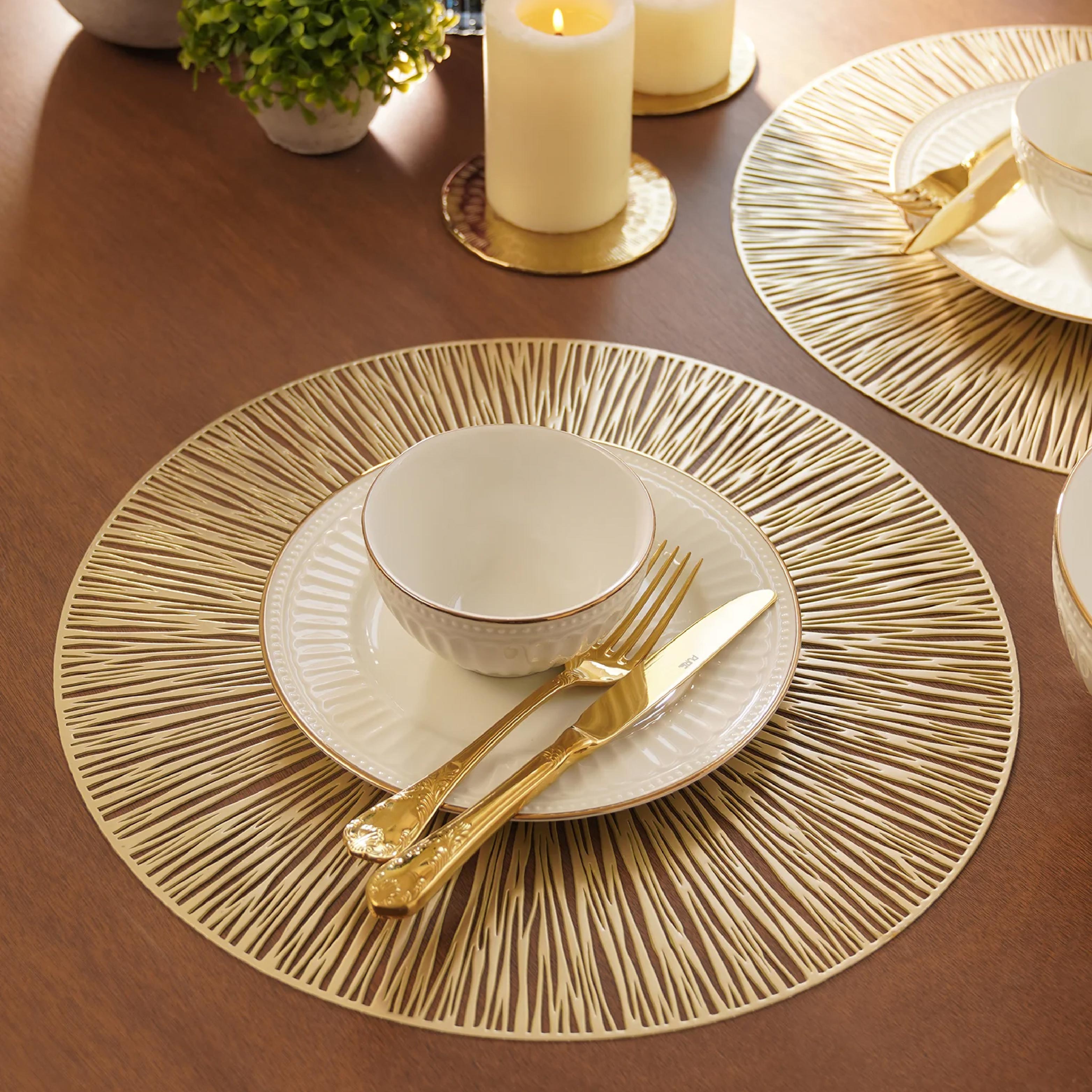 Decorative Round Dinning Table Placemats Set of 6