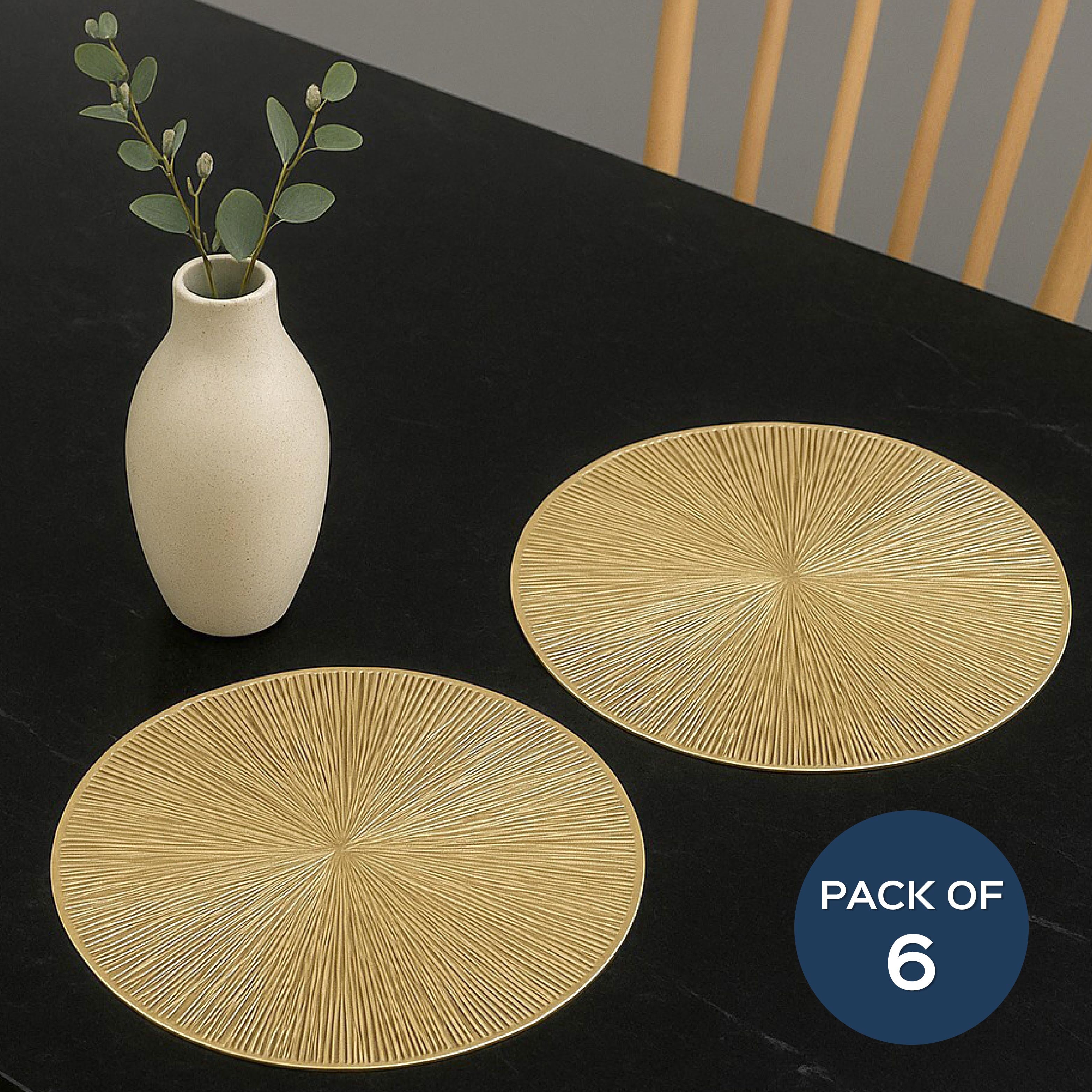 Decorative Round Dinning Table Placemats Set of 6