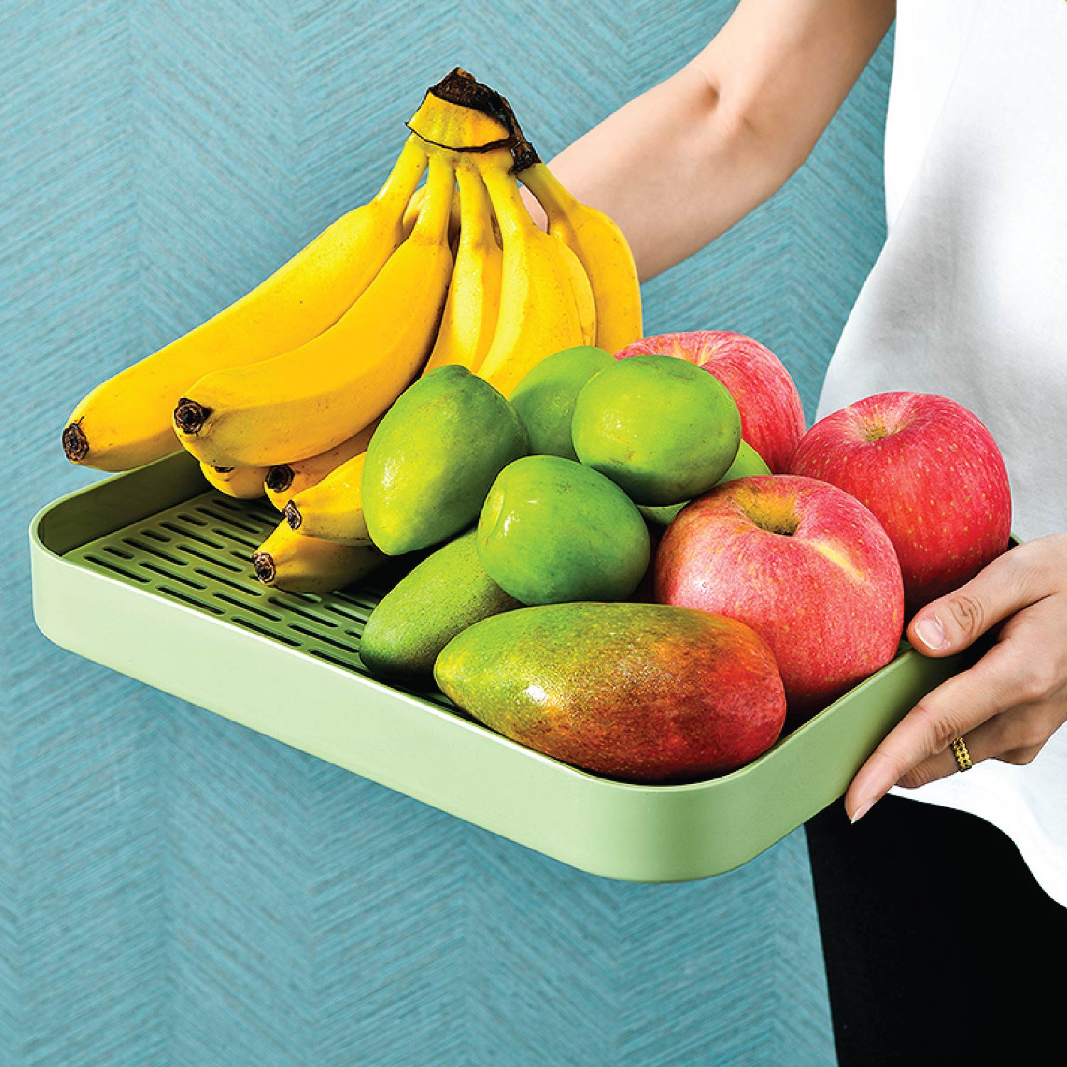 Double Decker Shelf Organizer Multipurpose Space Saver Rack | Green