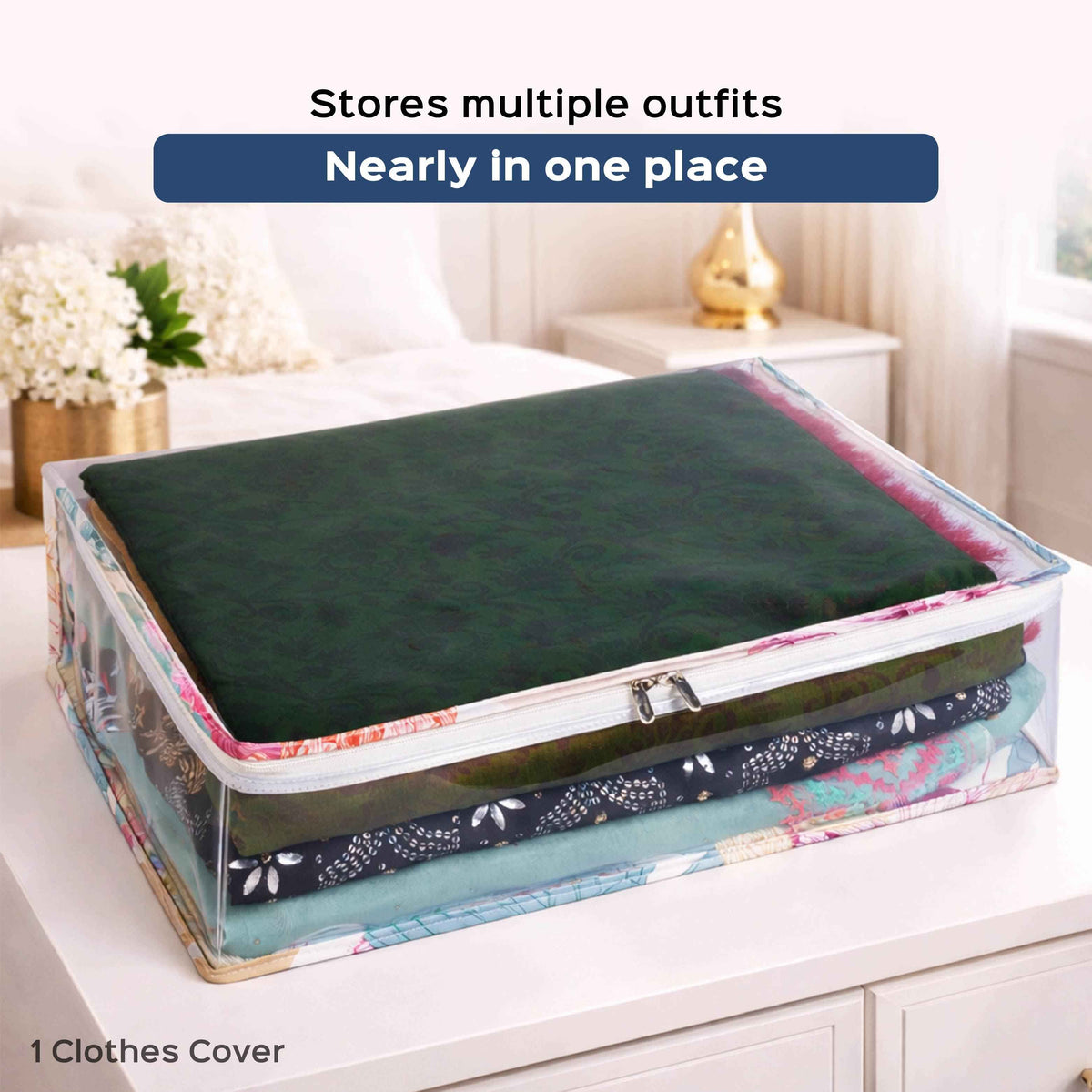 Gulmohar Cloth Organizer Set –  4 Piece Premium Bridal & Wardrobe Storage Combo