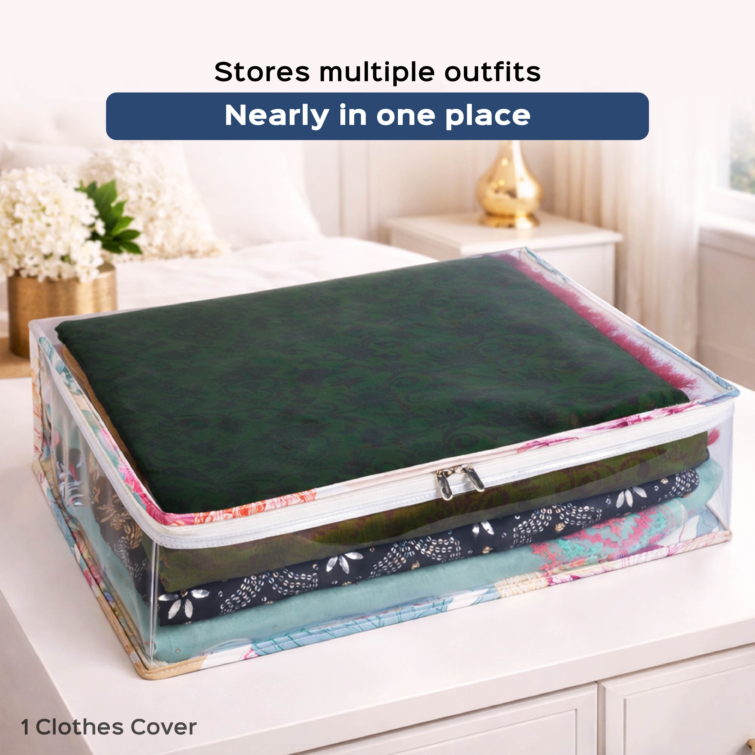 Gulmohar Cloth Organizer Set –  4 Piece Premium Bridal & Wardrobe Storage Combo