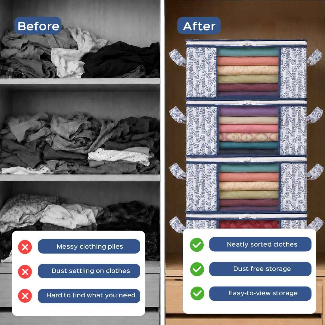 Heavy-Duty Clothes Storage Bag  Set of 6