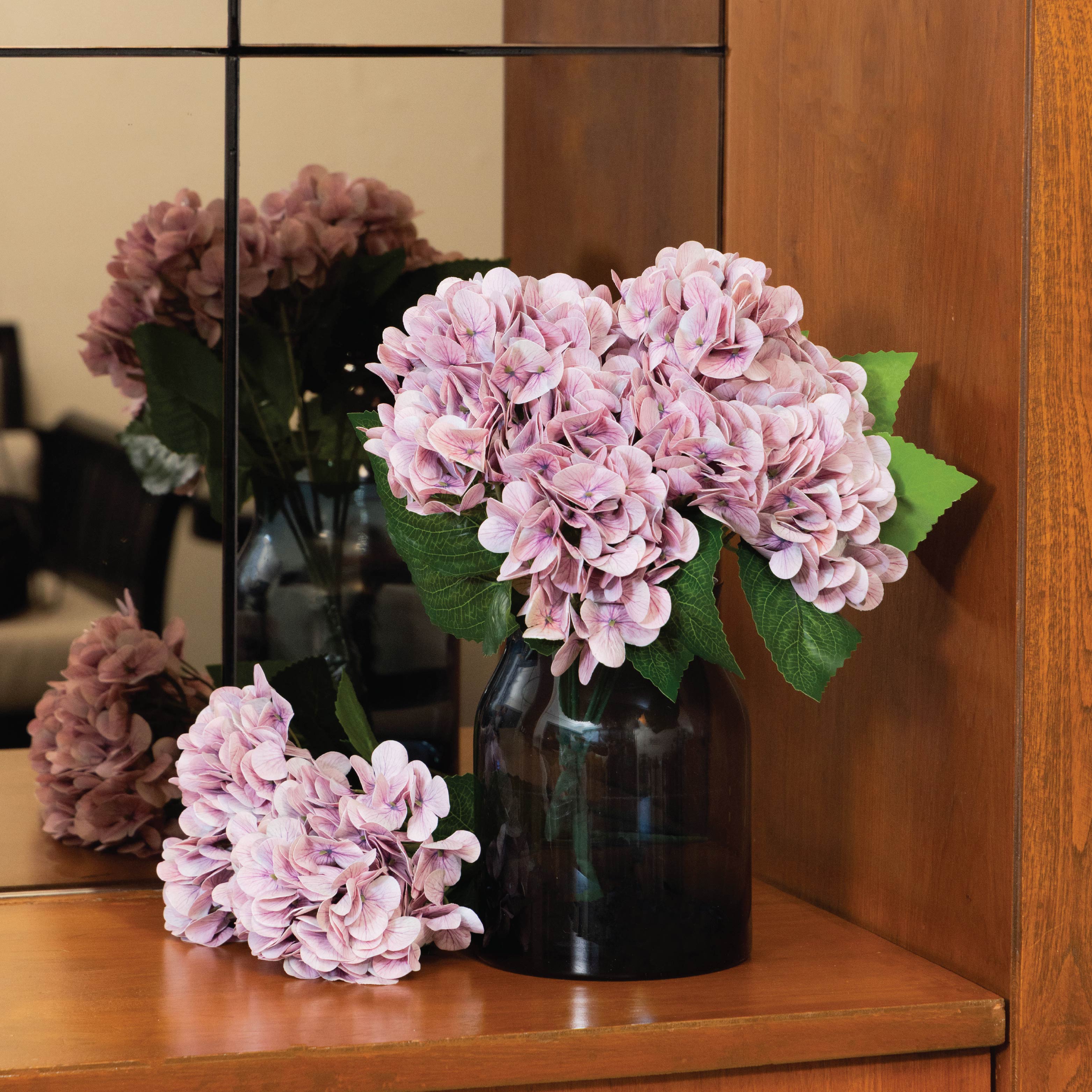 Sokai Hydrangea Flower Ball Stems - Set of 2