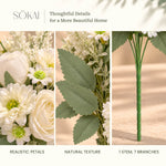 Ivory Garden Mixed Artificial Flower Bouquet