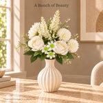 Ivory Garden Mixed Artificial Flower Bouquet