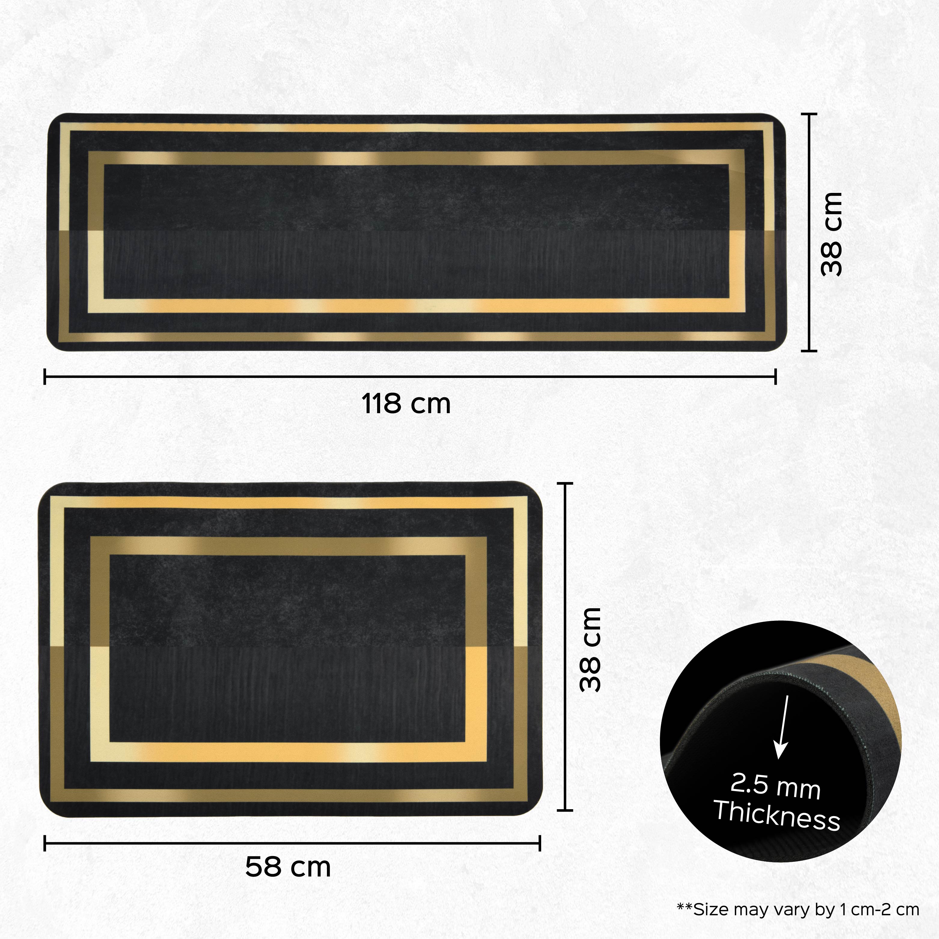 Absorbent Anti Skid Kitchen Floor Mat Set of 2