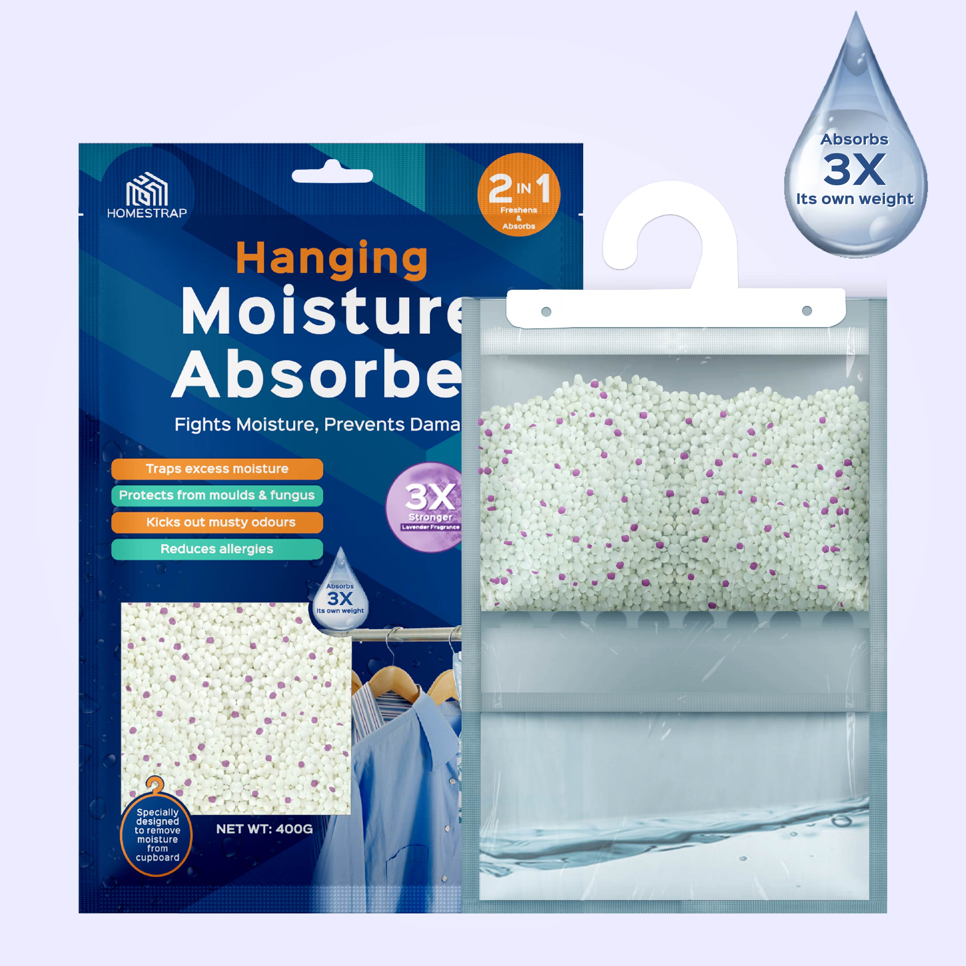 Moisture Absorber Hanging Pouch 400 Gram