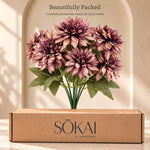 Mauve Dahlia Artificial Flower Bunch