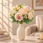 Pastel Garden Mixed Artificial Flower Bouquet