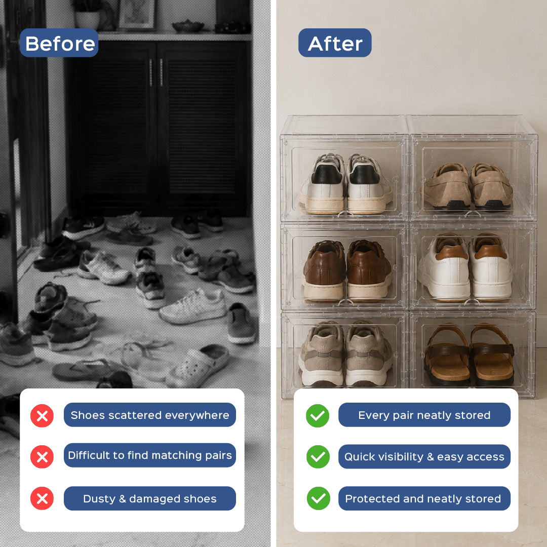 Clear Multi Bins | Shoe Sneakers Organizer