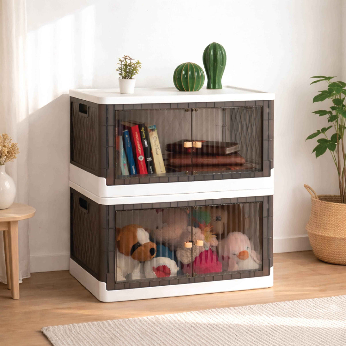 Rollin Stacker / Foldable Storage Box with Wheels (Large)