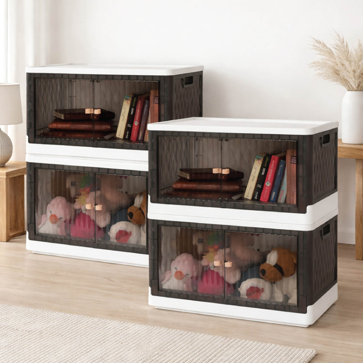 Rollin Stacker / Foldable Storage Box with Wheels (Large) - Homestrap