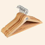 Premium Wooden Anti-Slip Hanger |  Wooden Anti-Slip Silicone Teeth Hanger