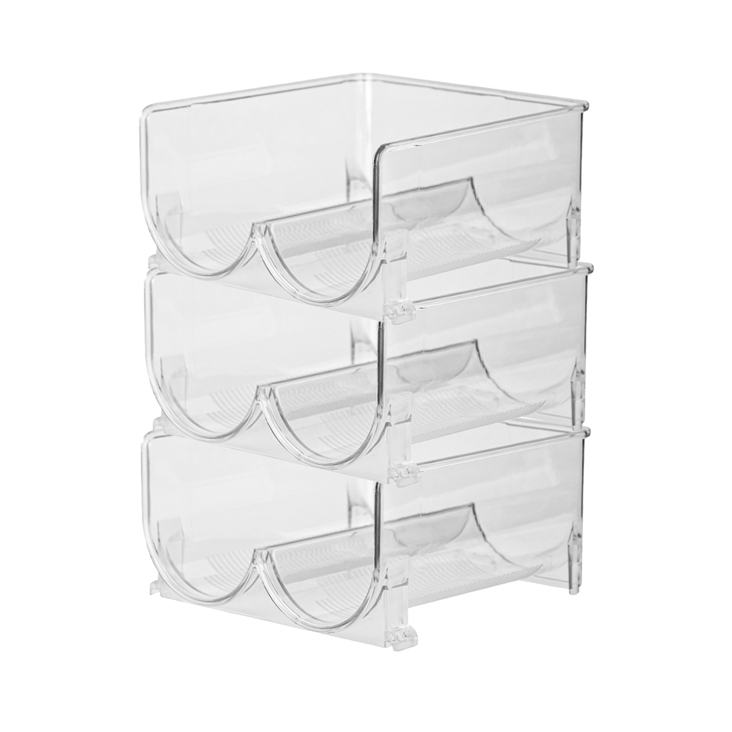 Bottle Stack Stackable Water Bottle Organizer, Wine Rack for Kitchen Fridge Organization and Storage