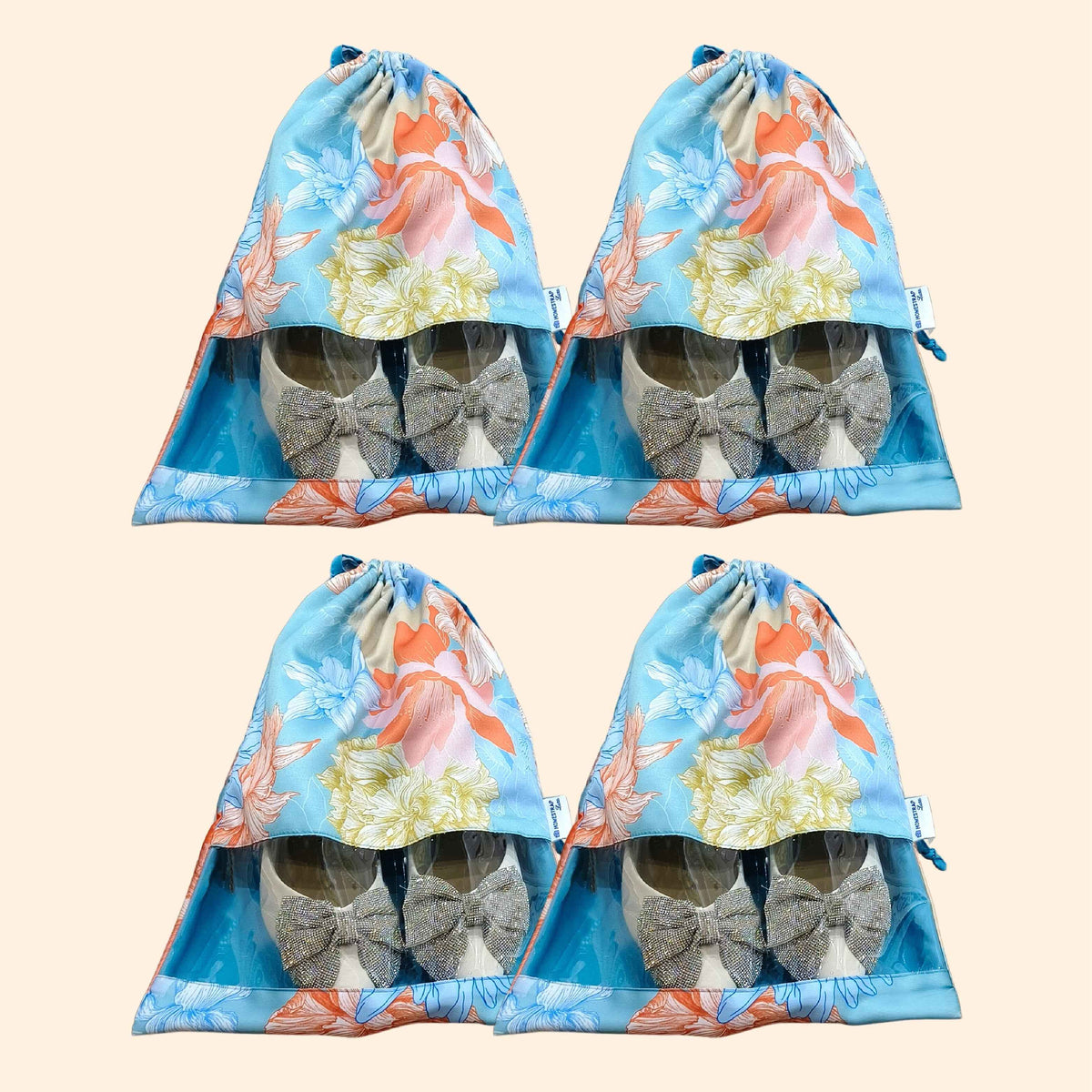 Gulmohar Drawstring Shoe Pouch