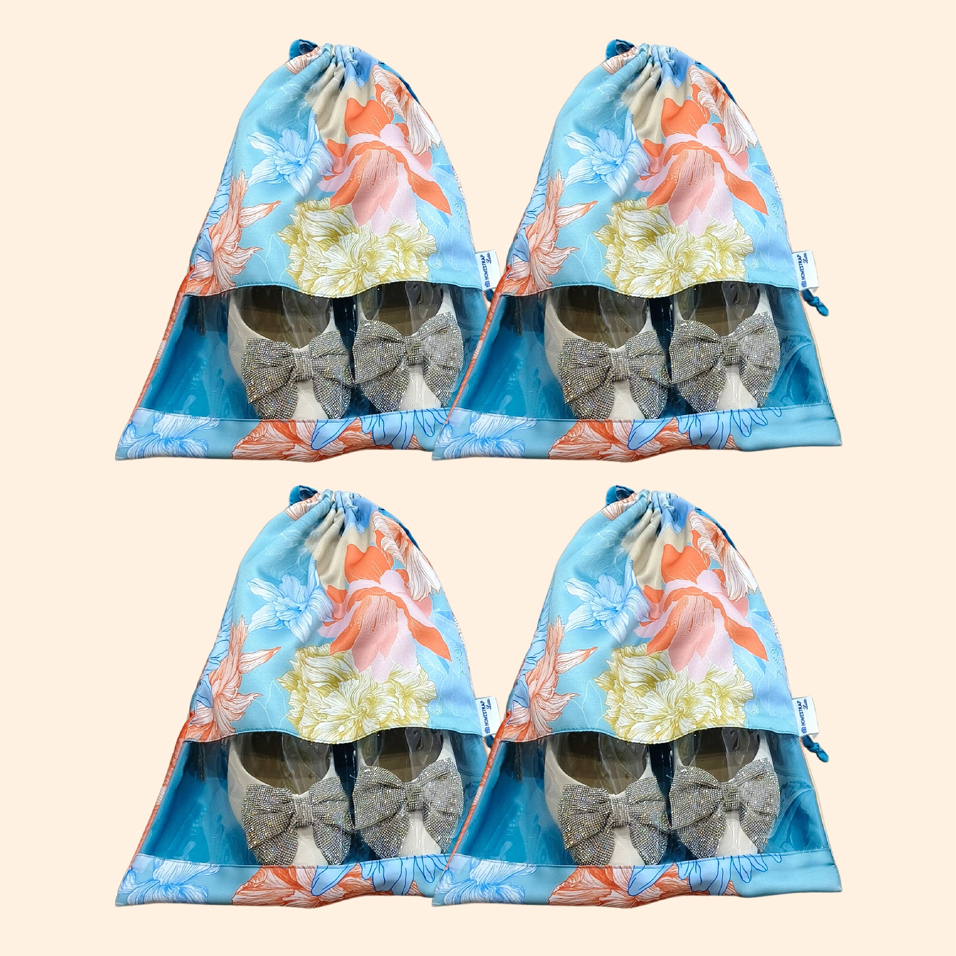 Gulmohar Drawstring Shoe Pouch