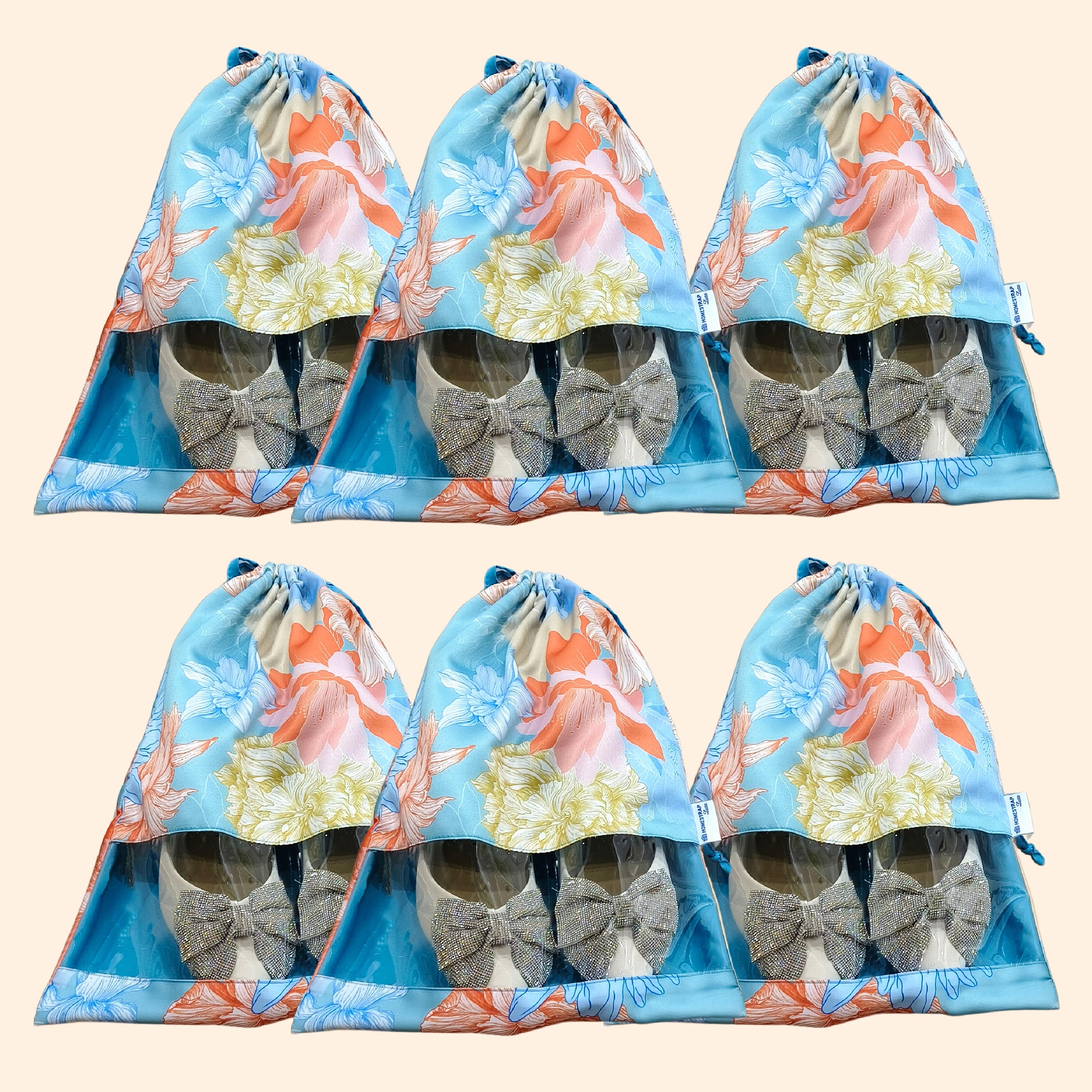 Gulmohar Drawstring Shoe Pouch