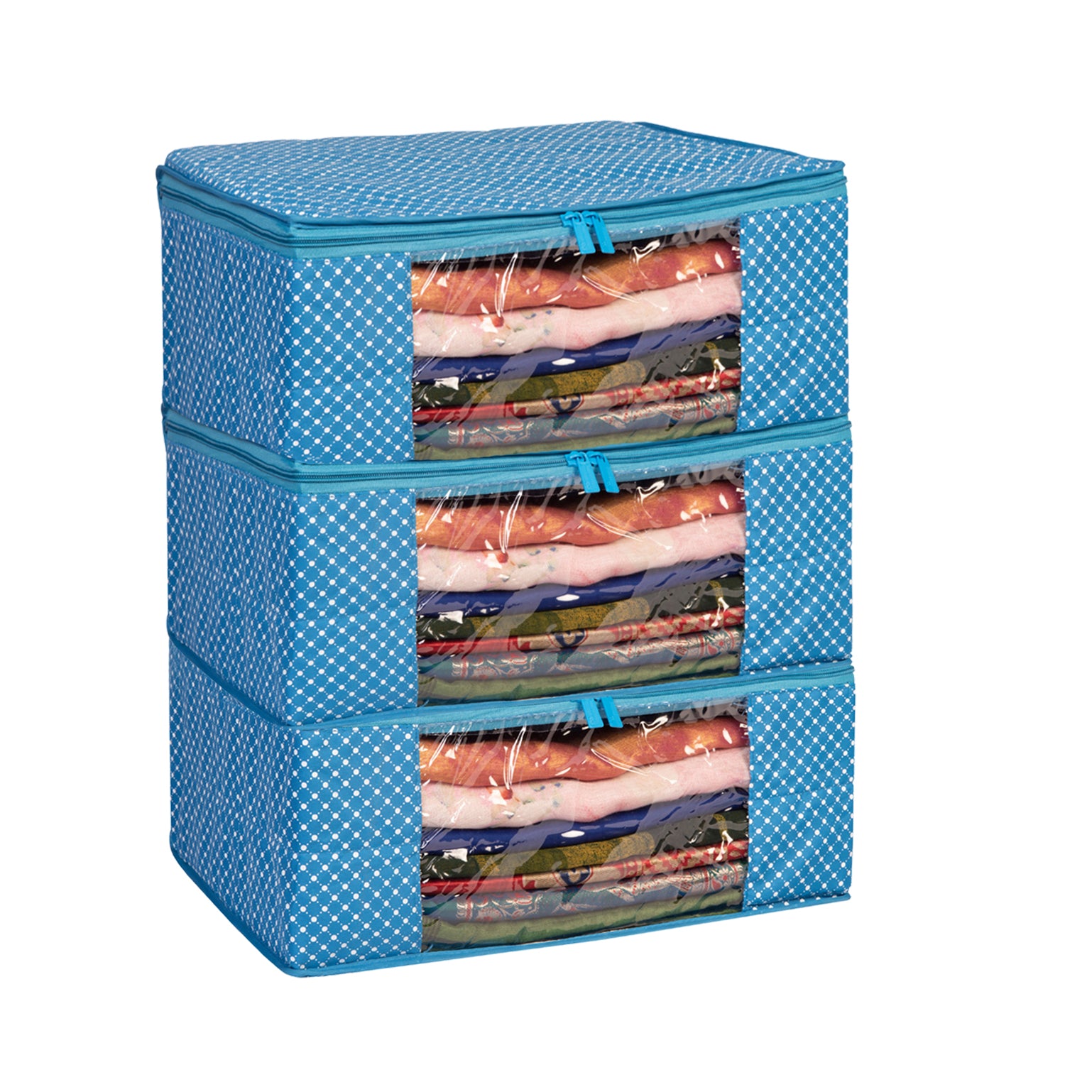 3 layer Cotton Quilted Saree Cover | Clothes Organizer