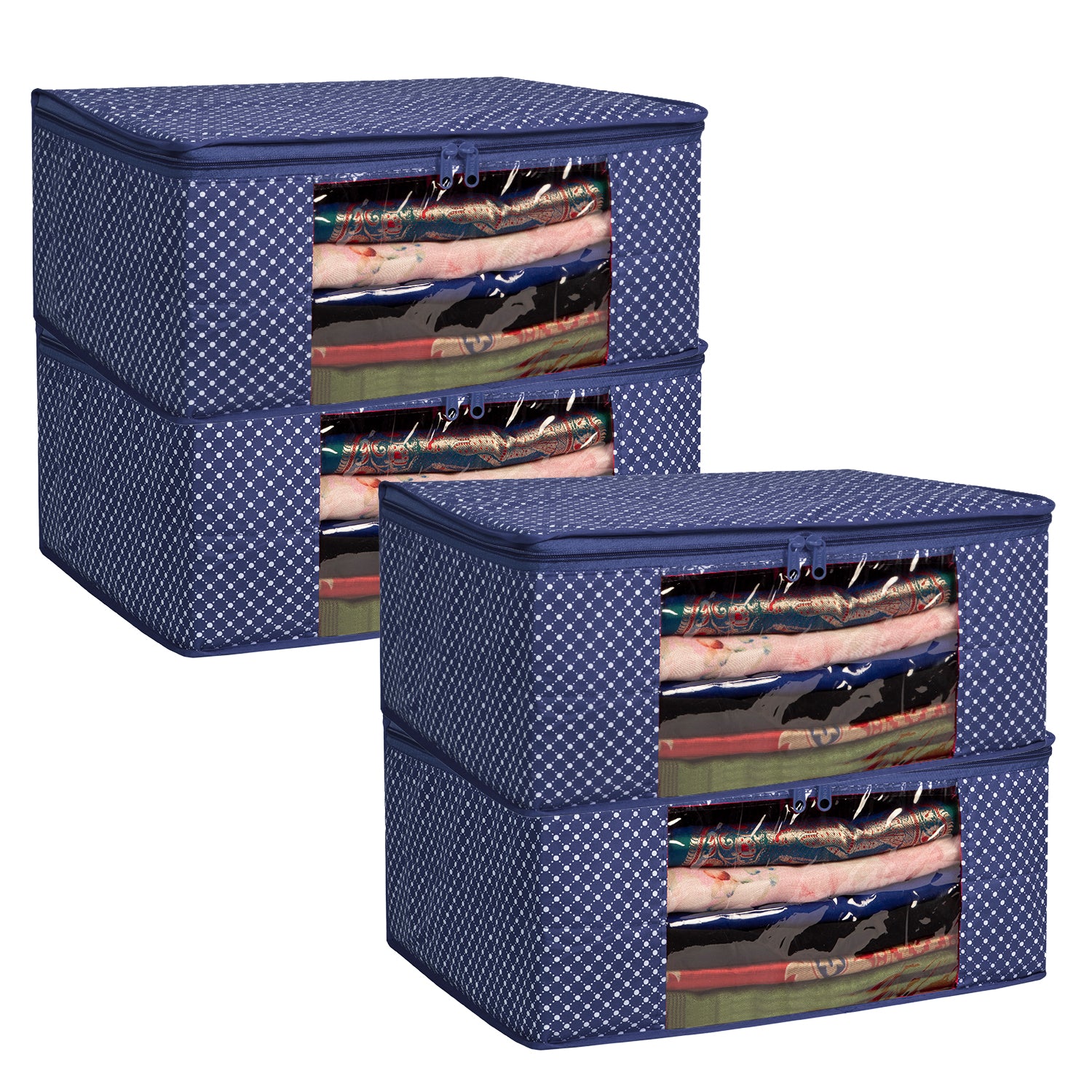 3 layer Cotton Quilted Saree Cover | Clothes Organizer