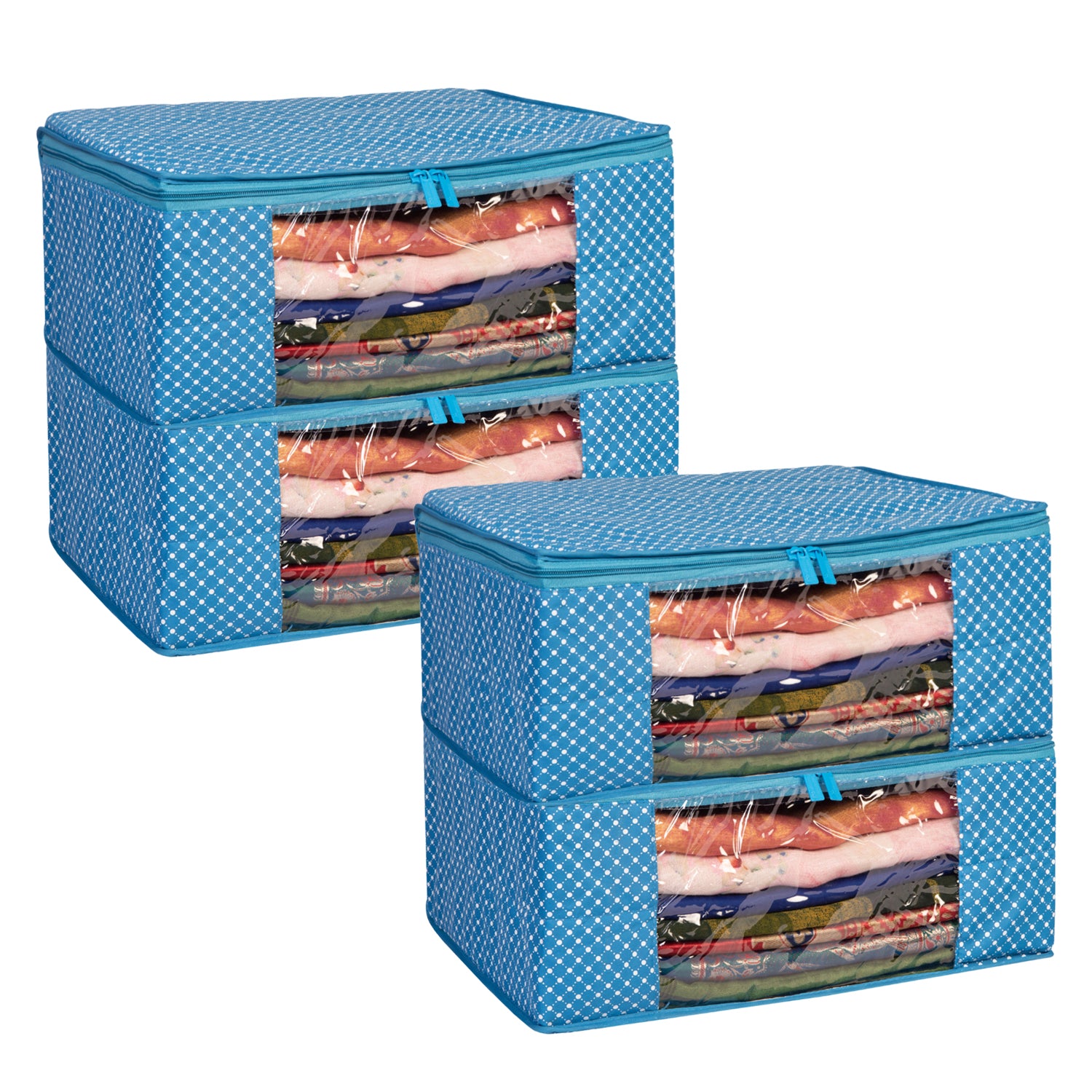 3 layer Cotton Quilted Saree Cover | Clothes Organizer