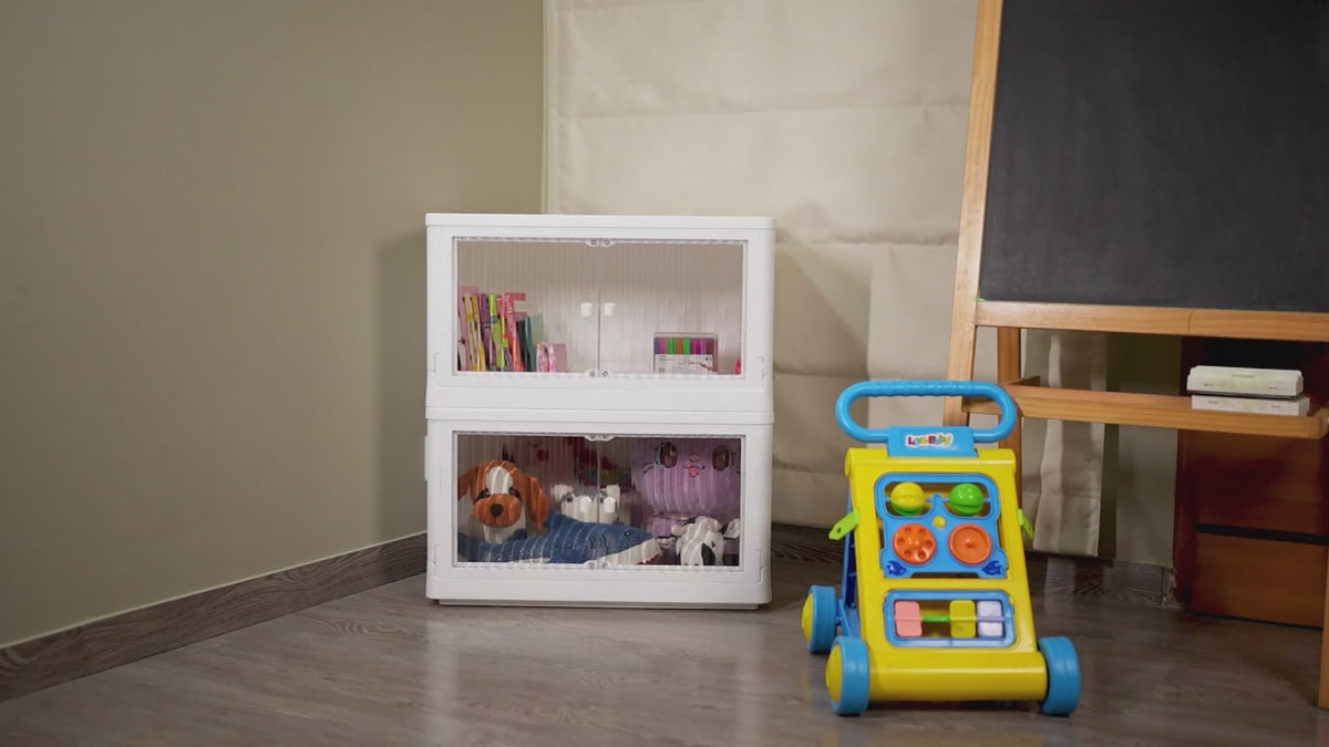 Rollin Stacker / Foldable Storage Box with Wheels (Large)
