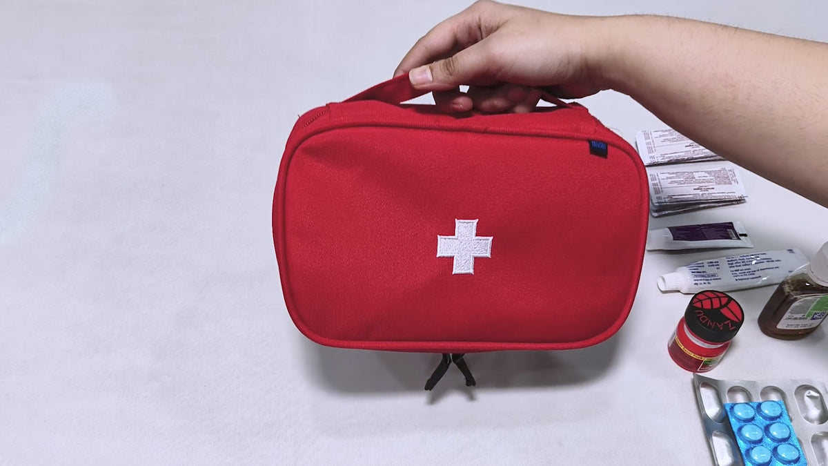 First Aid Organizer Bag (Medicines are not included)
