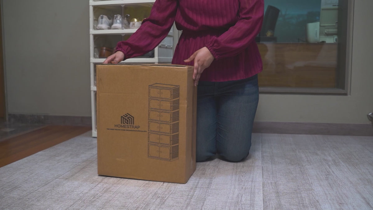 Shoe Stack Foldable Shoe Storage with Wheels