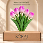 Purple Tulip Artificial Flower Stem