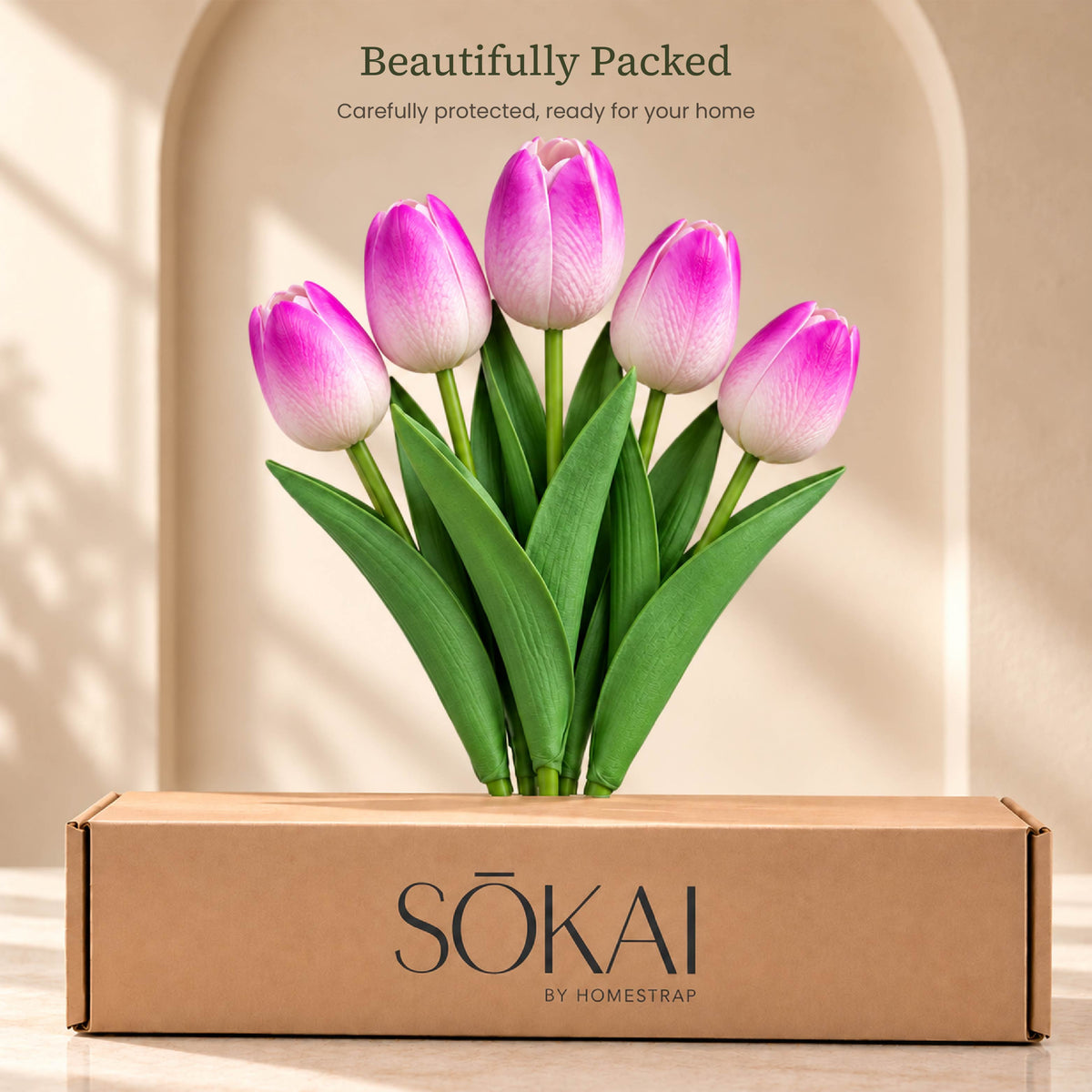 Purple Tulip Artificial Flower Stem