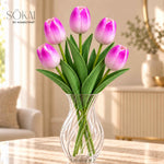 Purple Tulip Artificial Flower Stem
