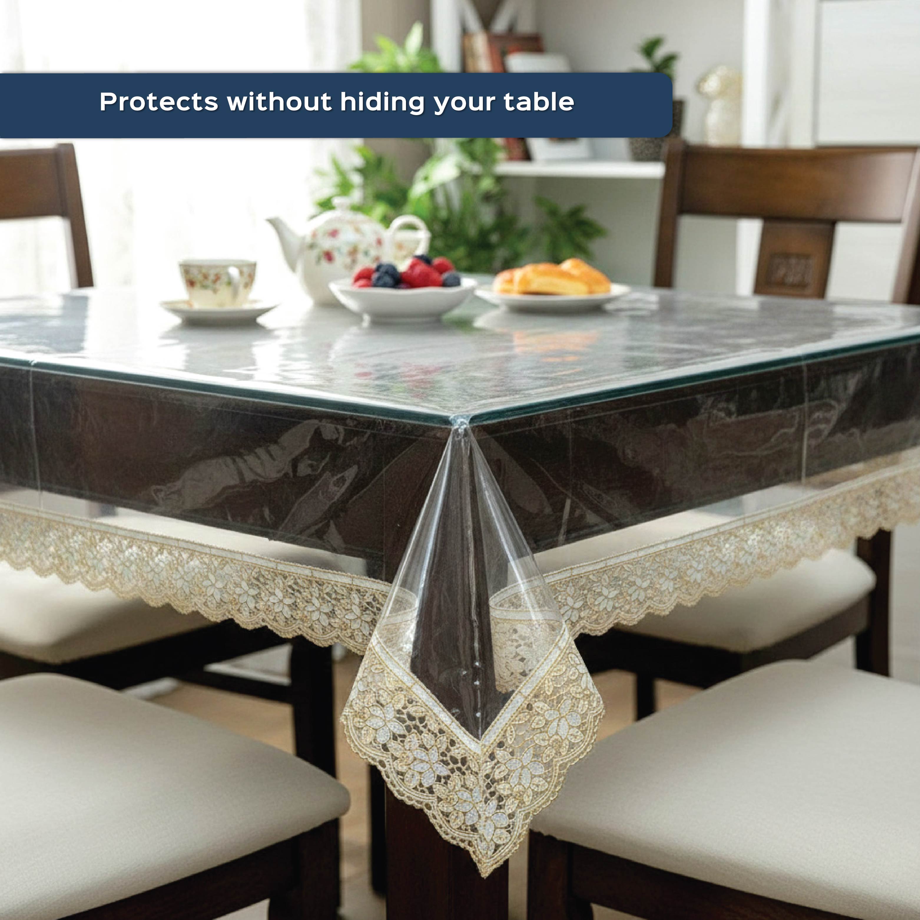 Transparent Table Cover With Lace