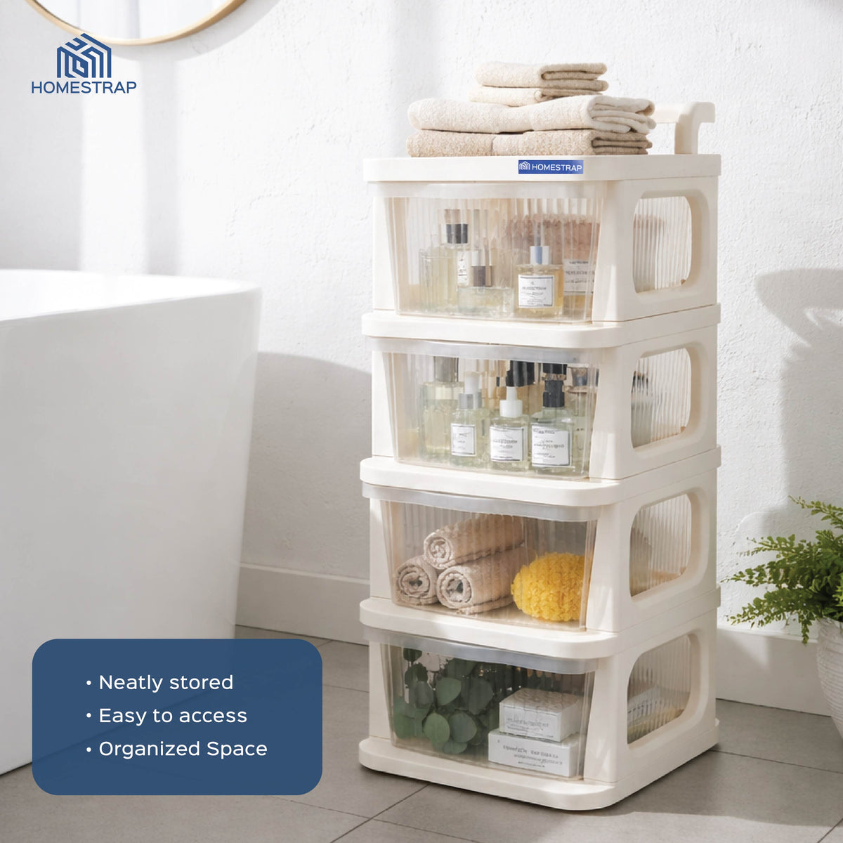 4 Layer Multipurpose Drawer Cart with Wheels - Homestrap