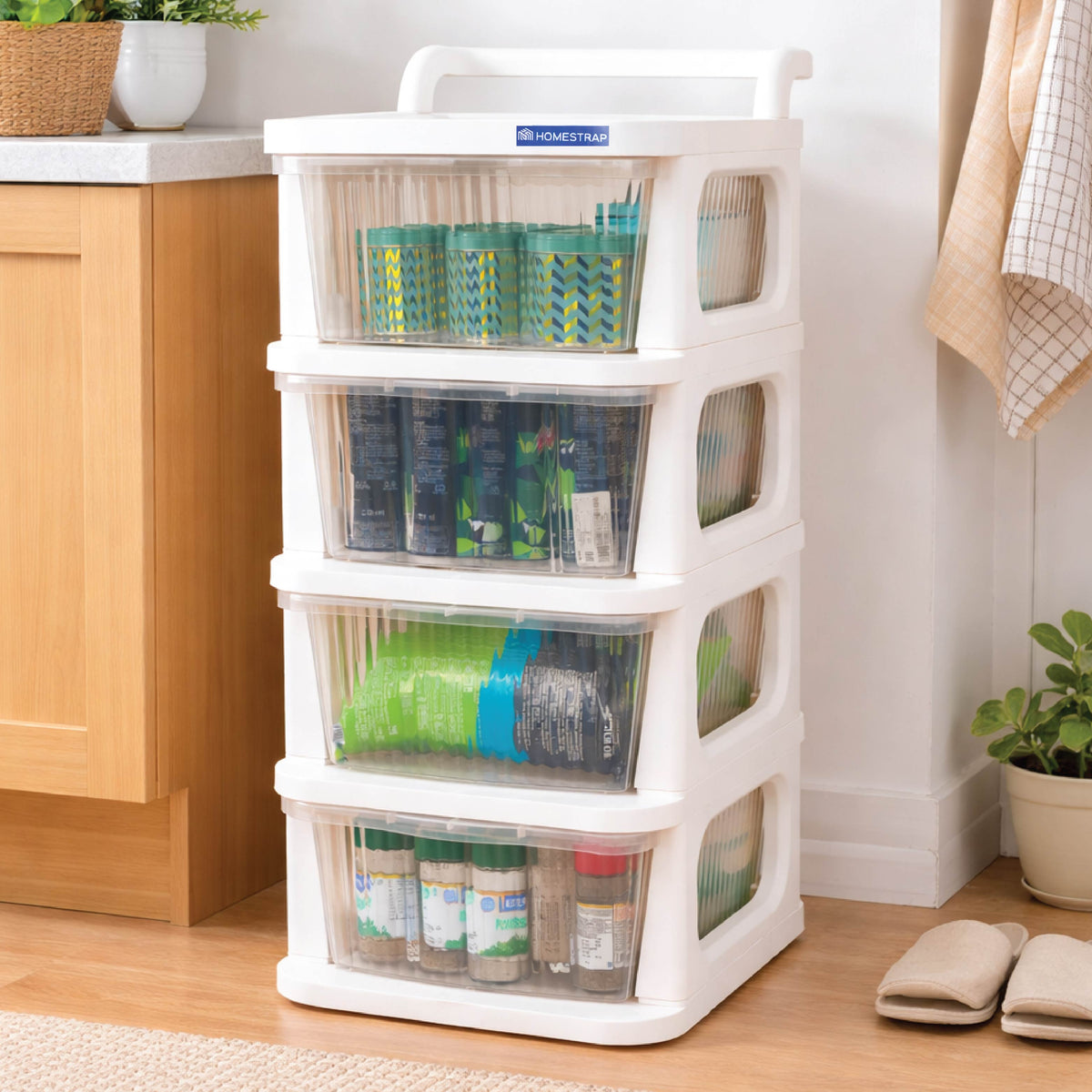 4 Layer Multipurpose Drawer Cart with Wheels - Homestrap