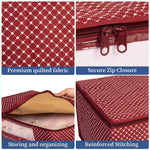 3 layer Cotton Quilted Saree Cover | Clothes Organizer